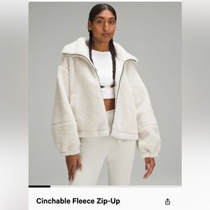 Lululemon cinchable fleece zip up